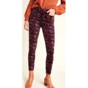 Pilcro & The Letterpress Mid-Rise Skinny Jeans Floral Print Size 27